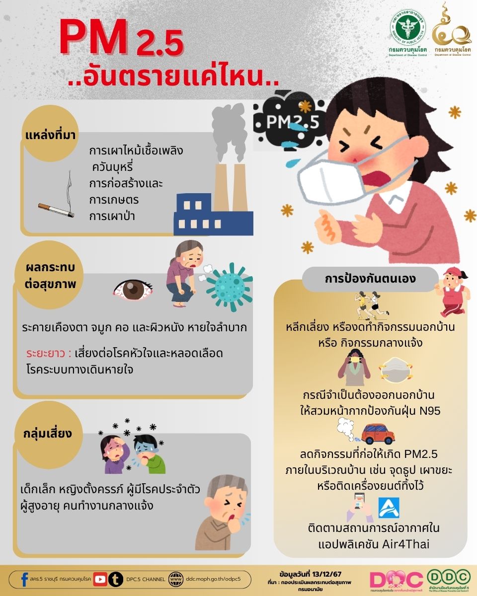 หน้าหนาว ระวังฝุ่น PM2.5