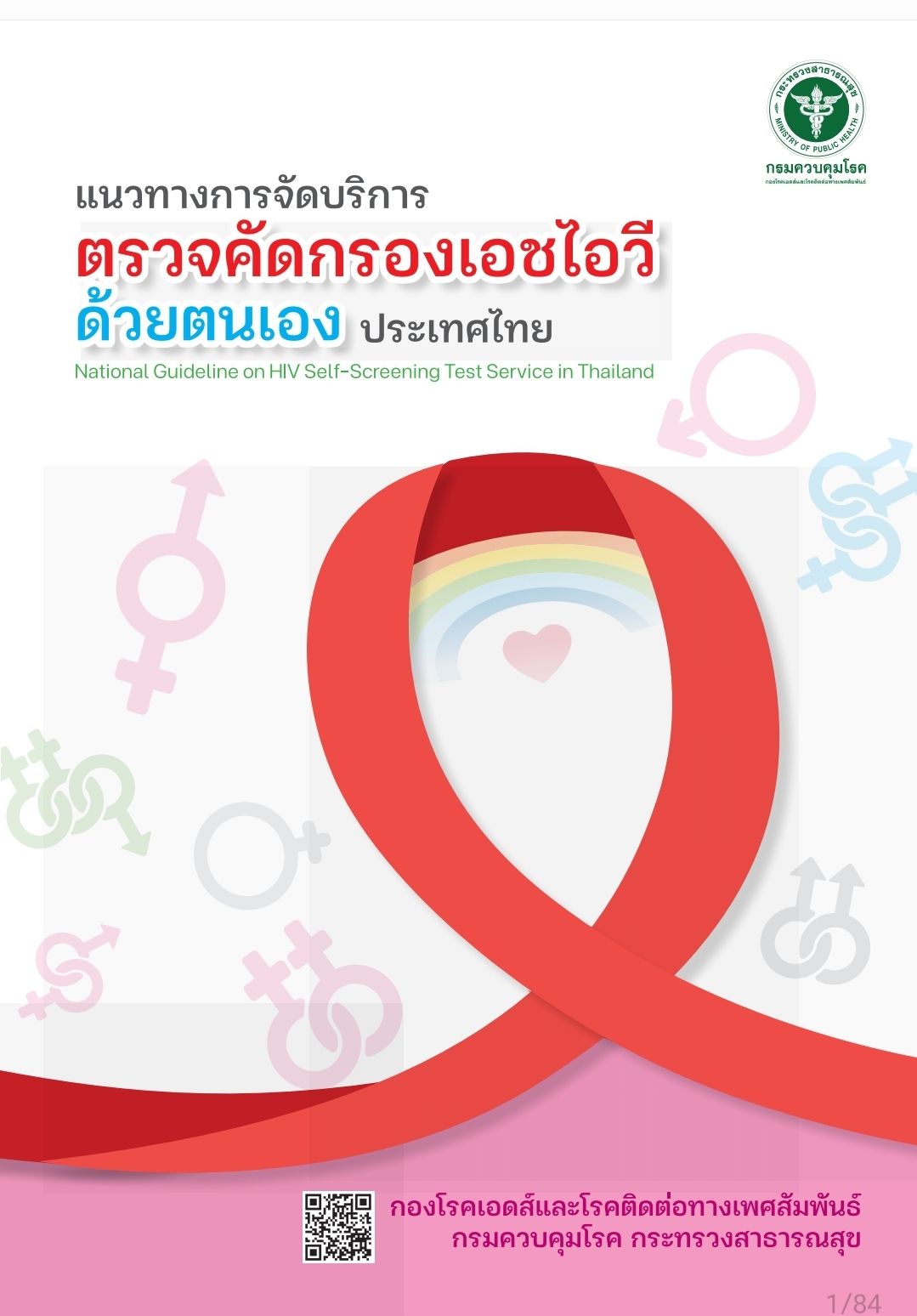 แนวทางการจัดบริการตรวจคัดกรอง HIV ด้วยตนเอง ประเทศไทย 